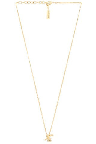 Saint Laurent YSL Necklace in Gold - Metallic Gold. Size all. | FWRD 