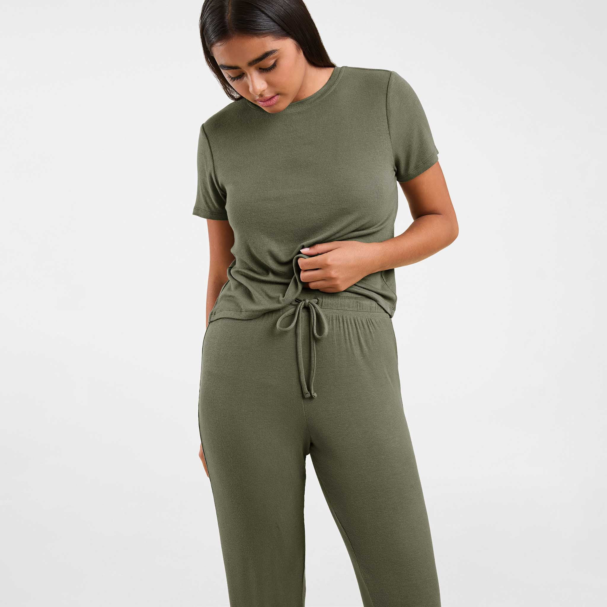 Ribbed Pajama Set | Black | Nuuds US