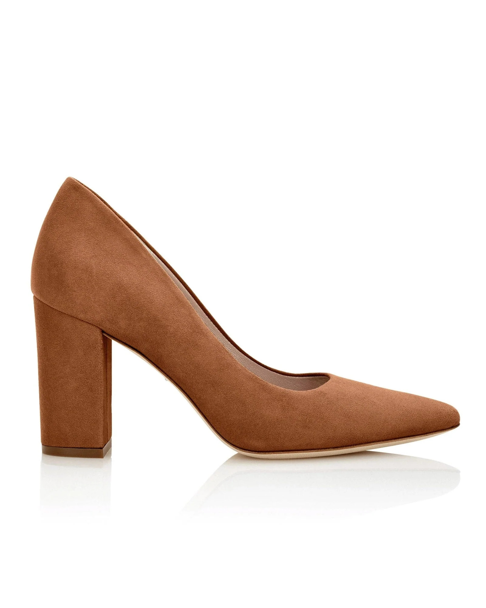 Josie Saddle Suede
			Mid Block Heel | Emmy London