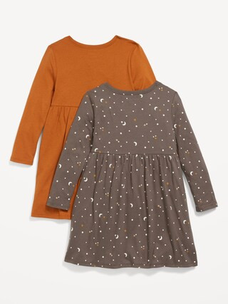 Long-Sleeve Fit &amp; Flare Dress 2-Pack for Toddler Girls | Old Navy (US)
