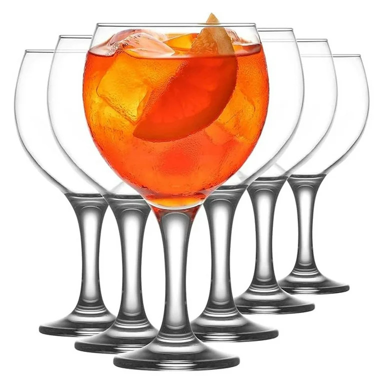 Gin & Tonic Glasses, Aperol Spritz Set of 6 - 21.75oz Balloon Wine Glasses - Large Goblets for Co... | Walmart (US)