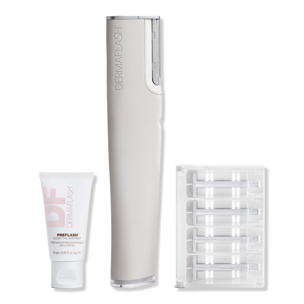 DERMAFLASH LUXE+ Advanced Sonic Dermaplaning + Peach Fuzz Removal - Stone | Ulta