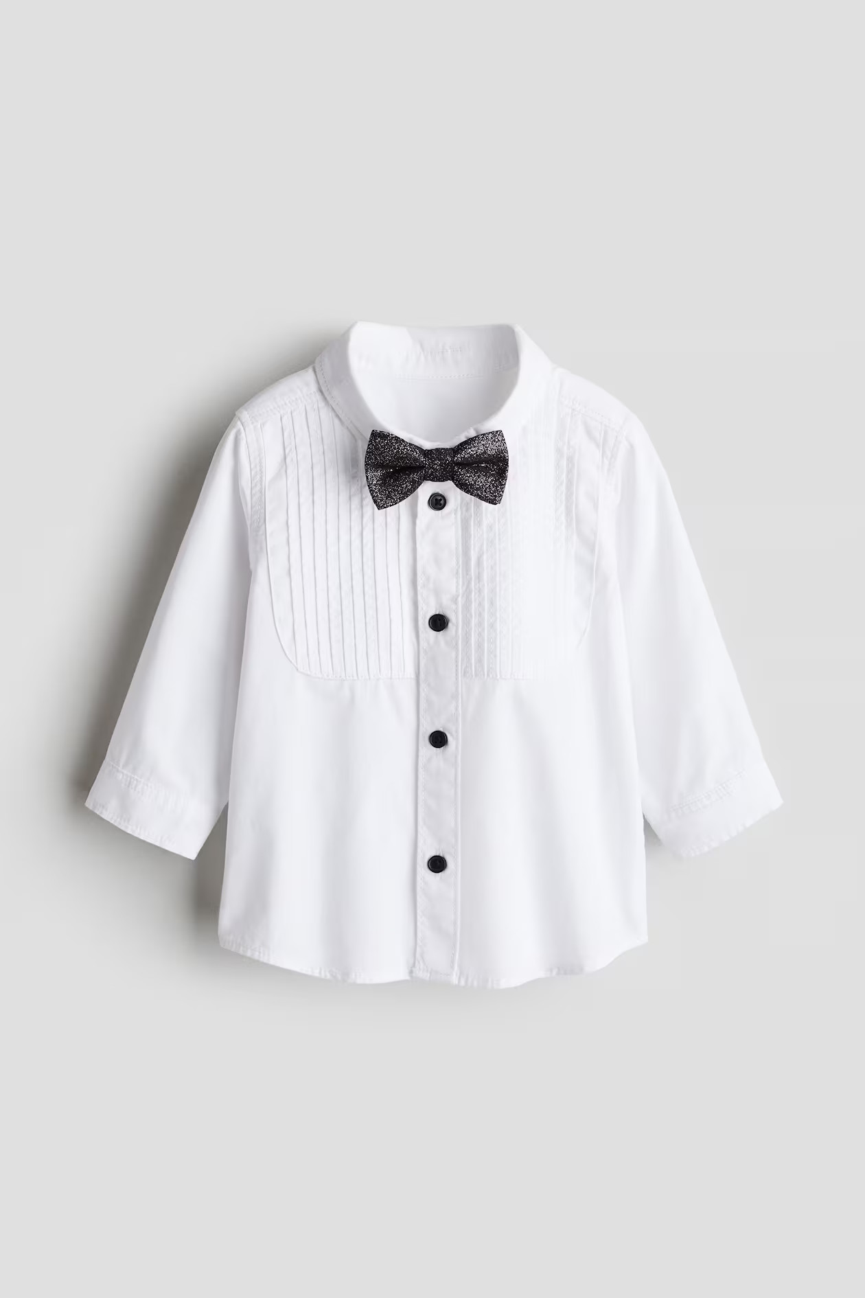 Tuxedo shirt and bow tie | H&M (UK, MY, IN, SG, PH, TW, HK)