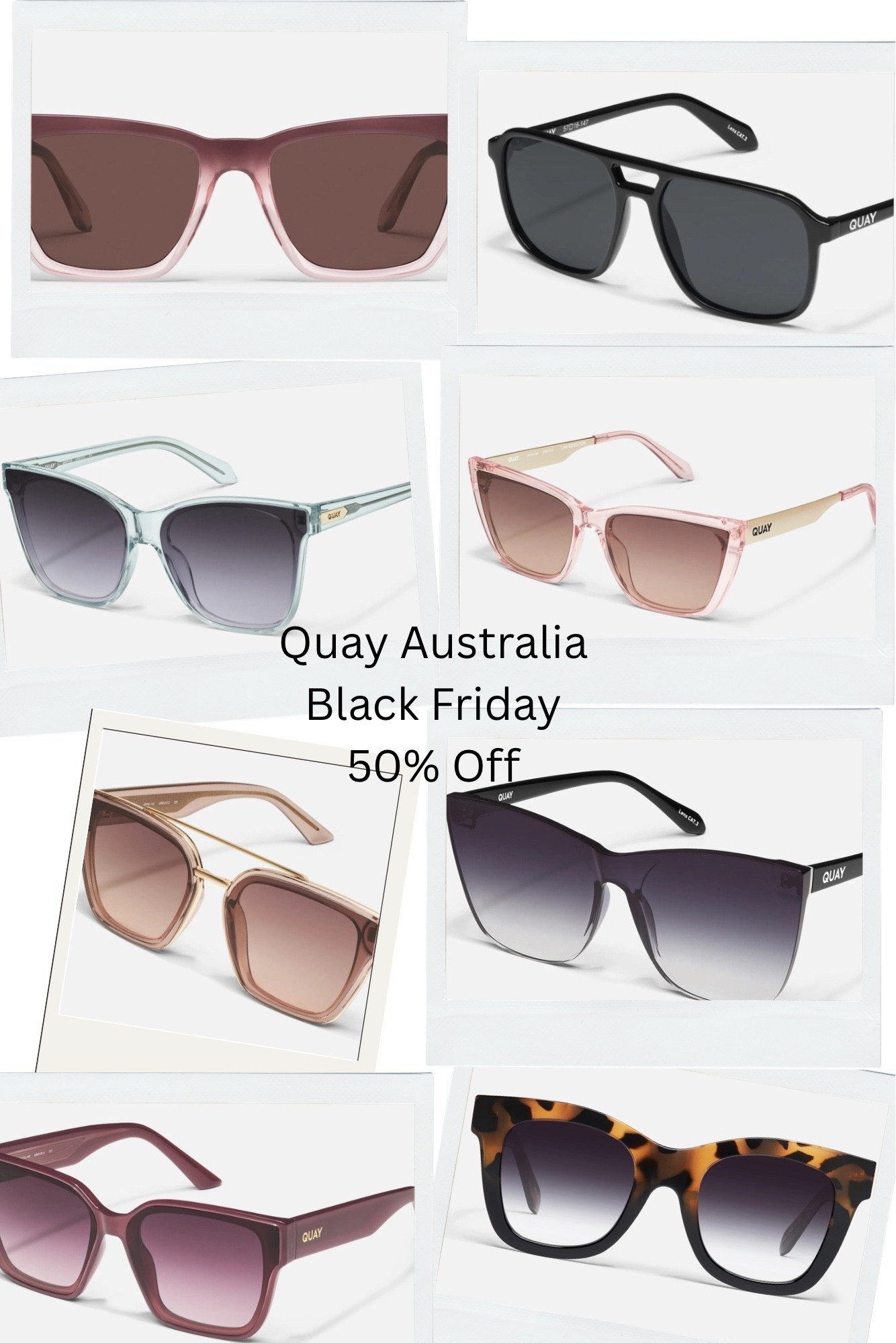 Quay Australia Black Friday 50% Off - #sunglasses #shades #accessories #quayaustralia #BlackFriday 

#LTKCyberWeek #LTKFindsUnder100 #LTKFindsUnder50