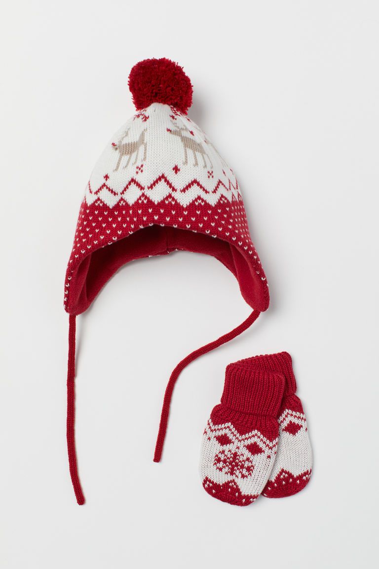 H & M - Hat and Mittens - Red | H&M (US + CA)
