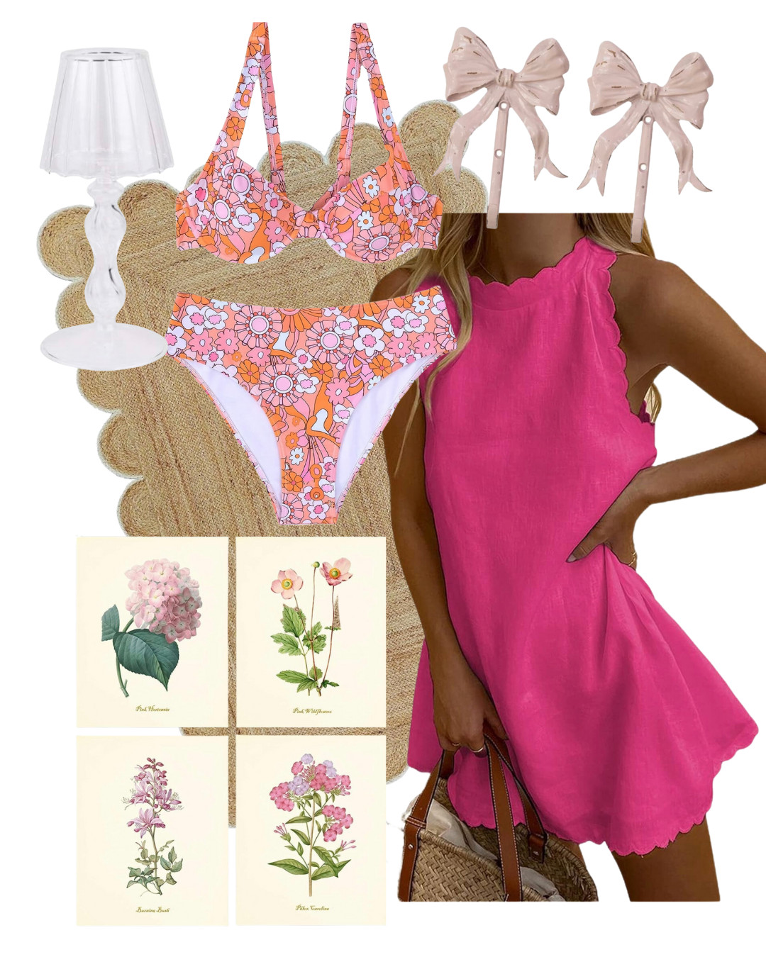 HCRAFT Embroidered White Cocktail Napkins 6"x6" Set of 6 Cloth Napkin Coasters, Mixed Color Hyaci... | Amazon (US)