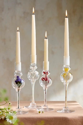 Pressed Floral Taper Holder | Anthropologie (US)