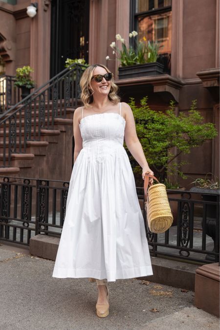 Pleated bodice dress by Staud - sized up to an 8
Loewe straw tote
Midi dress
Spring outfit
White dress
Espadrilles
Summer outfit
Vacation style
Saks edit 

Ad

#LTKSeasonal