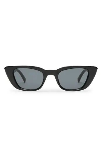 Le Specs Dream Lover 50mm Cat Eye Sunglasses in Black/smoke Mono at Nordstrom Rack | Nordstrom Rack