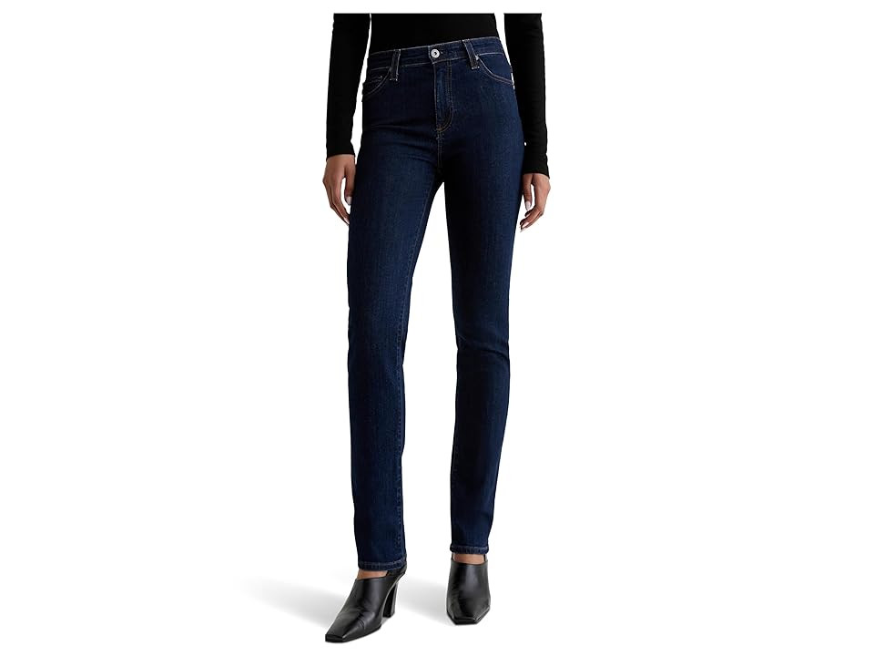 AG Jeans Mari Mid Rise Straight Extended In Modern Indigo Women's Jeans Modern Indigo : 24 32, Cotton/Denim/Elastane | Zappos