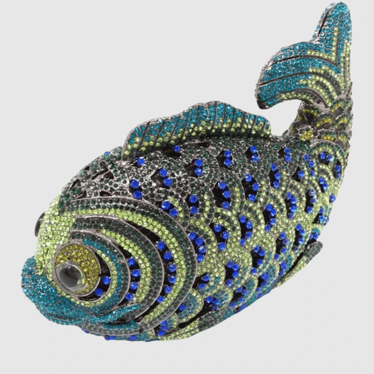 Elegant Fish-Shaped Crystal Clutch Formal Evening Bag | SHEIN