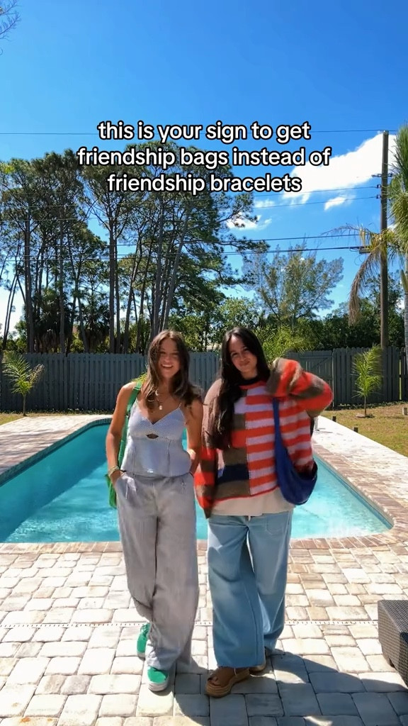 bestie matching bags from free people!! I love these cute shoulder bags💙💚 they fit all my things and come in SO many cute colors!!!! 

spring outfit, linen pants, matching set, denim jeans, tote bag, purse 

#LTKSeasonal #LTKitbag #LTKVideo