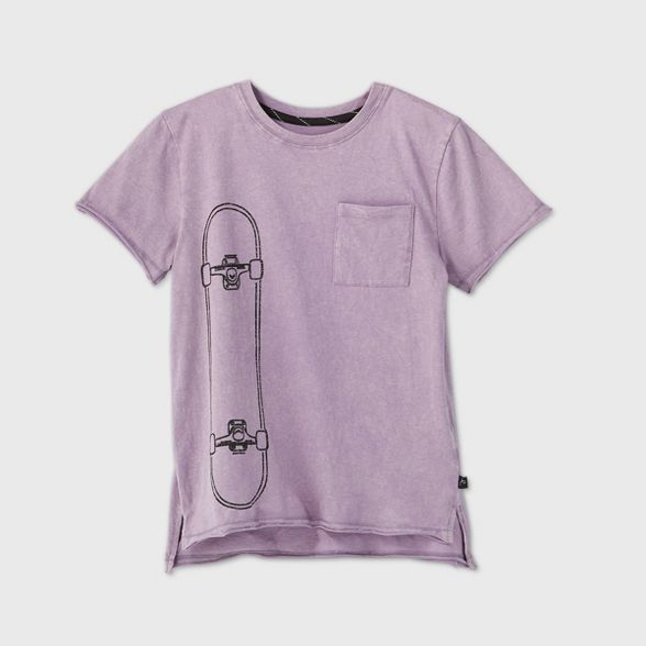 Boys' Short Sleeve Skateboard Graphic T-Shirt - art class™ Violet | Target