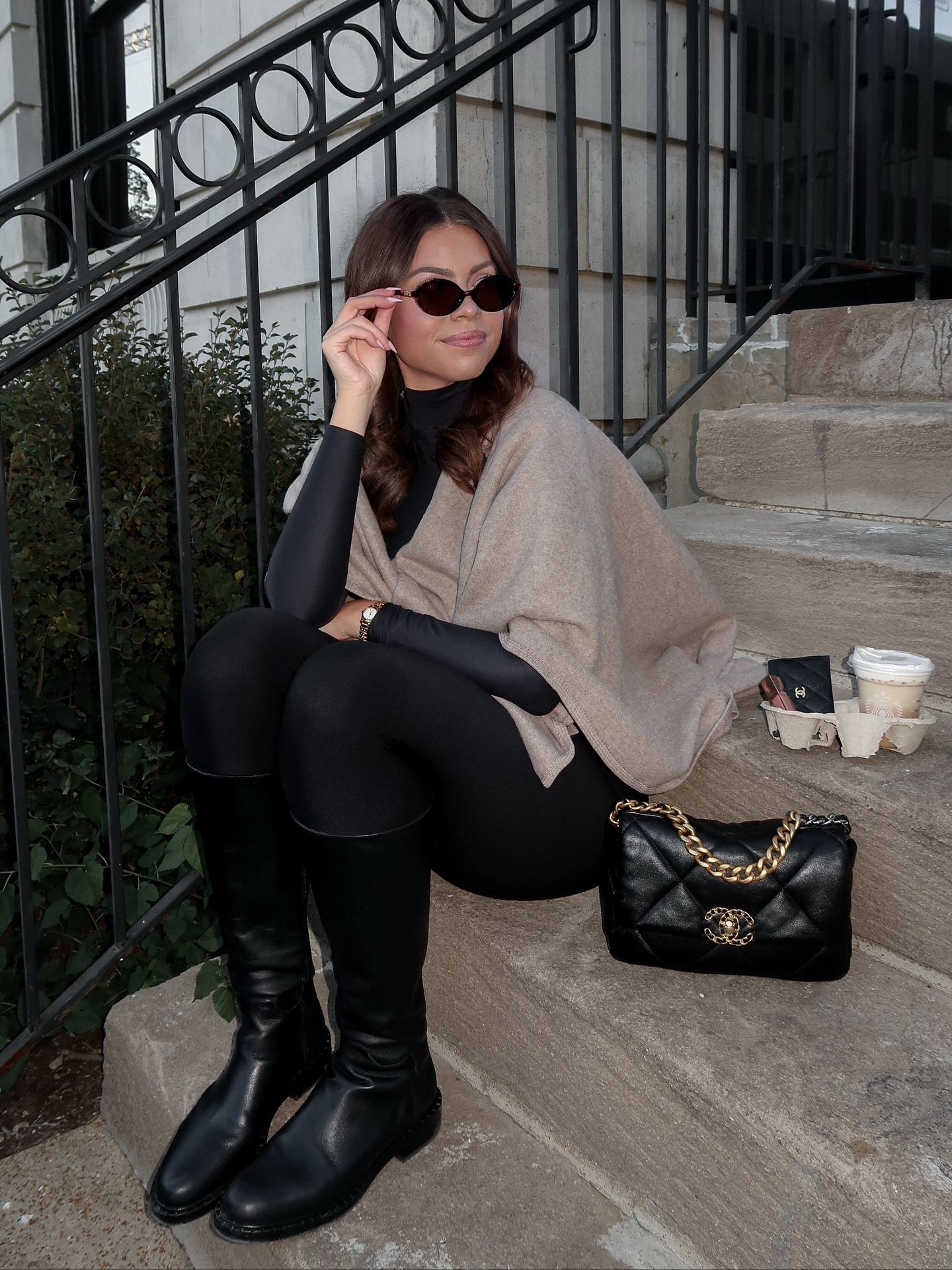 you wanna go grab coffee?☕️🍂

Ootd!! 
Sizing:
Shawl Cape - O/S
Mockneck Top - size Medium
Leggings - size Medium long (tts & I am 5’10)
Black Tall Riding Boots - tts 

Fall outfit inspo, thanksgiving outfit inspo

#LTKStyleTip #LTKTall #LTKSeasonal