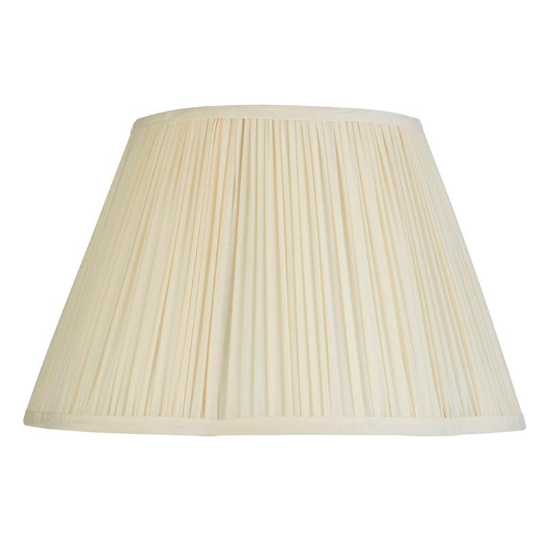 Pleated Taper Wavy Lamp Shade, White, Fabric | At Home