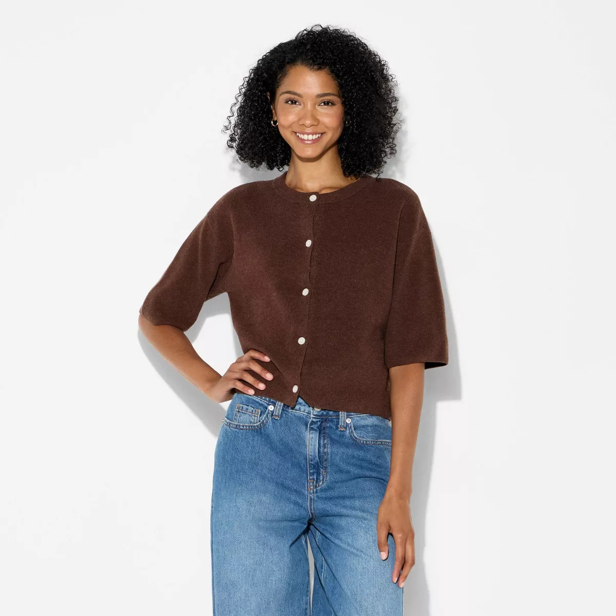 Women's Crewneck Cardigan - Wild Fable™ | Target