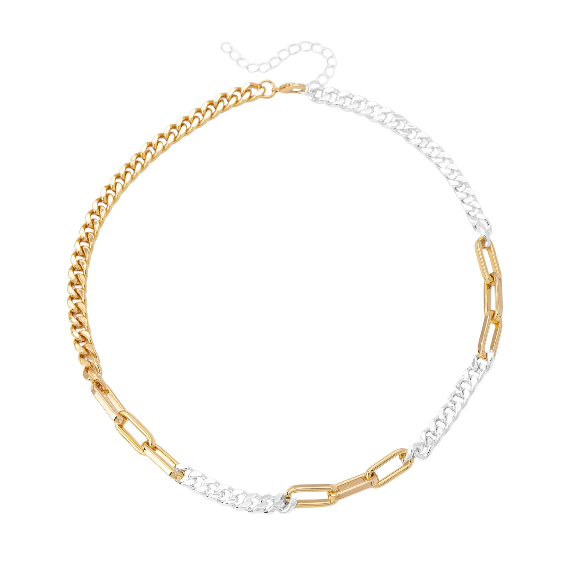 frkl. x @goodmannersstyle mixed metal necklace 18ct gold & silver | FRKL