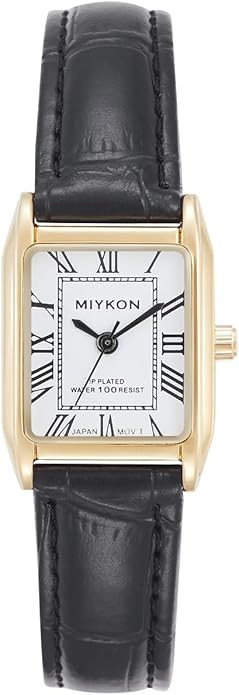 Miykon Dainty Vintage Tank Square Dress Watches for Women – Genuine Leather Band, Second Hand, ... | Amazon (US)