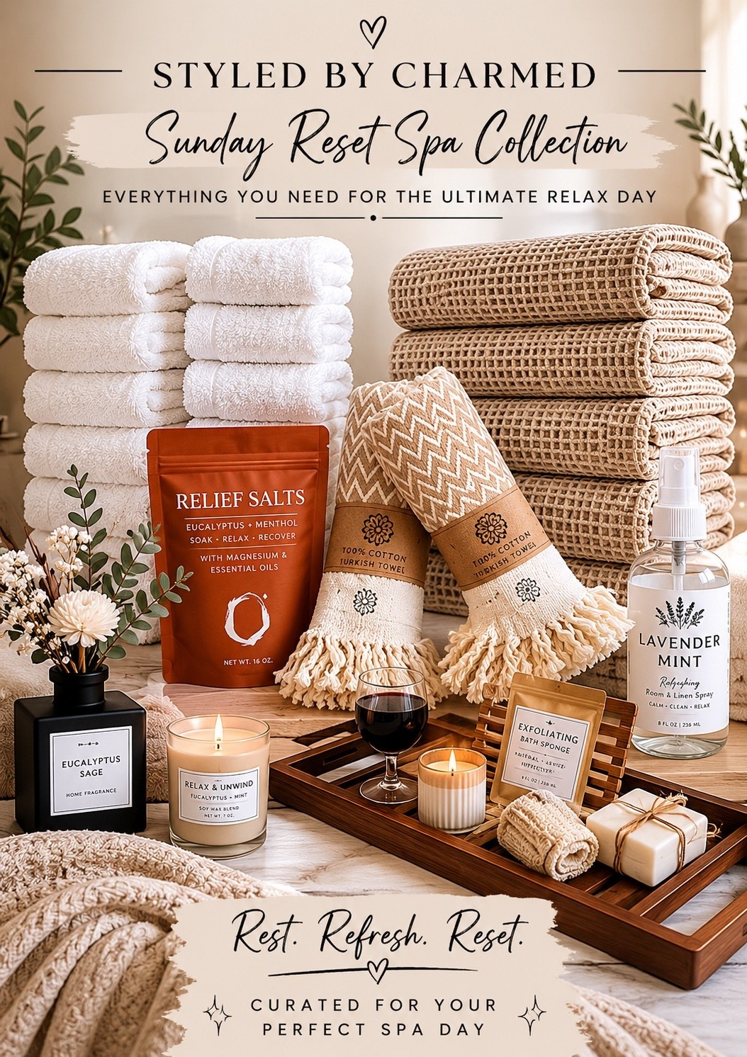 This whole spa setup is giving luxury hotel at home 😭🤍

Soft towels, calming scents, warm neutrals, and cozy self-care essentials that instantly make your bathroom feel more relaxing and elevated. A proper Sunday reset starts with the vibe first.

Everything linked on my LTK ✨

#SelfCareEssentials #BathroomInspo #SpaAesthetic #StyledByCharmed