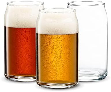 [6 Pack] 16 oz. Glass Can Shaped Cups Beer & Coffee Tumbler Glasses | Amazon (US)