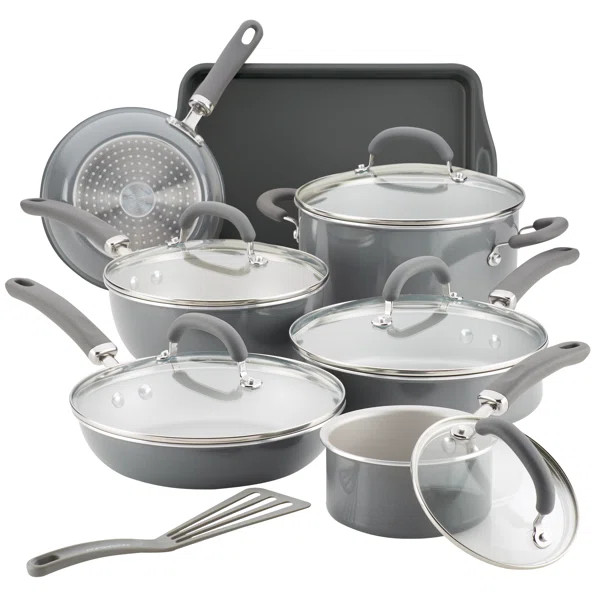 Rachael Ray Create Delicious Aluminum Nonstick Cookware Induction Cookware Set, 13-Piece | Wayfair North America