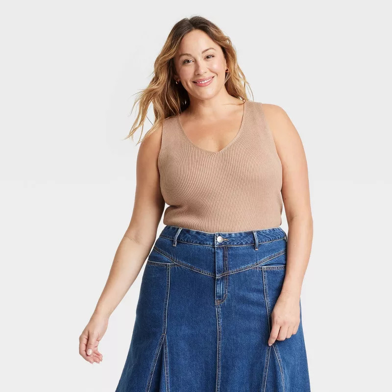 Women's V-Neck Tank Pullover Sweater - Ava & Viv™ | Target