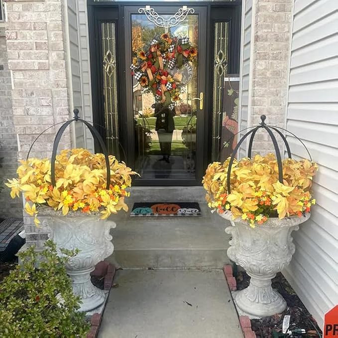 Metal Garden Obelisk Trellis 18"x22" - 2pcs, Large Round Black Plant Frame for Climbing Plants, I... | Amazon (US)