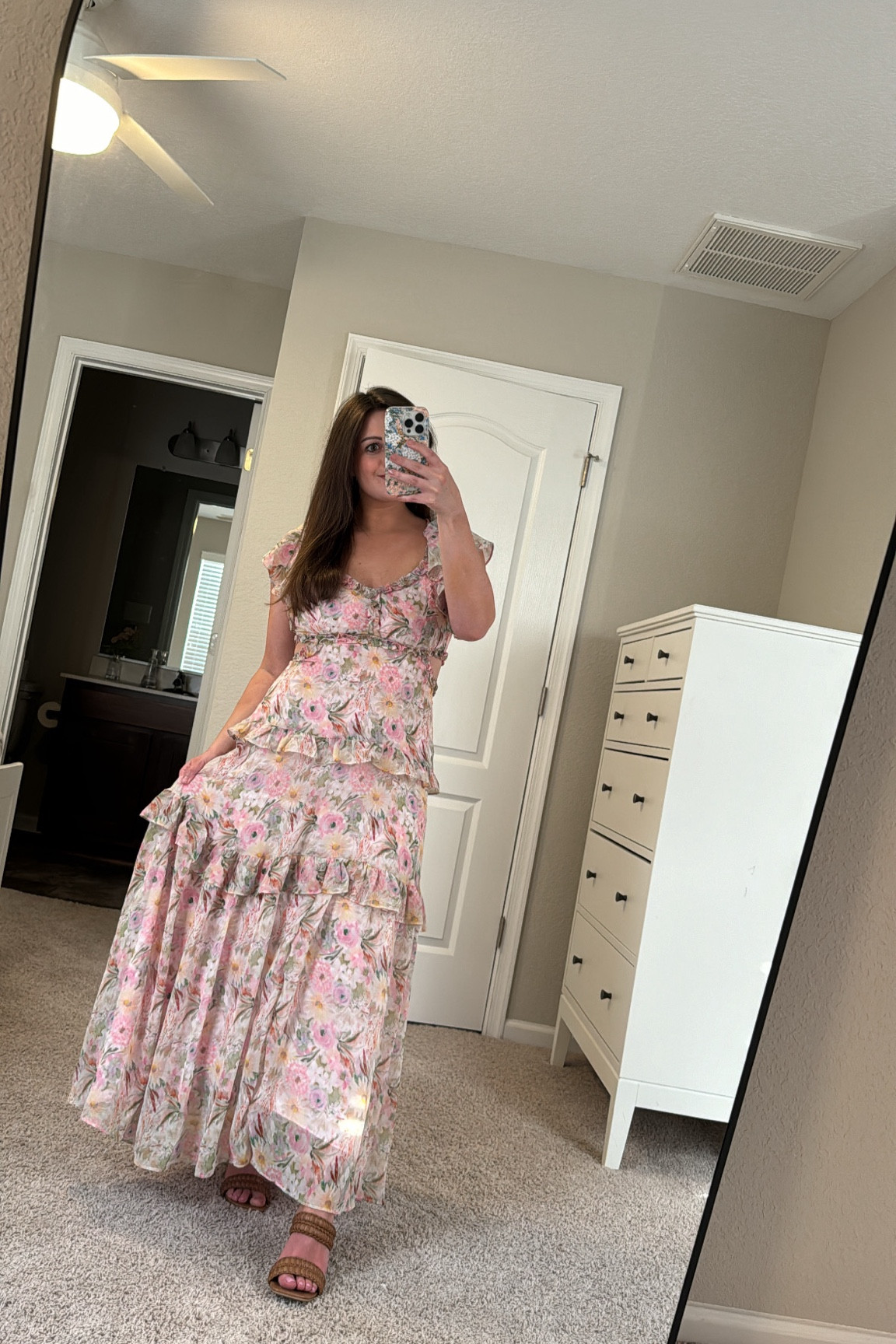 This floral dress from Anthropologie is stunning! This would be perfect for a wedding guest dress or bridal shower dress. 

spring outfits, spring dress, summer dress, vacation dress, spring 2024 outfits

#LTKSeasonal #LTKwedding #LTKover40