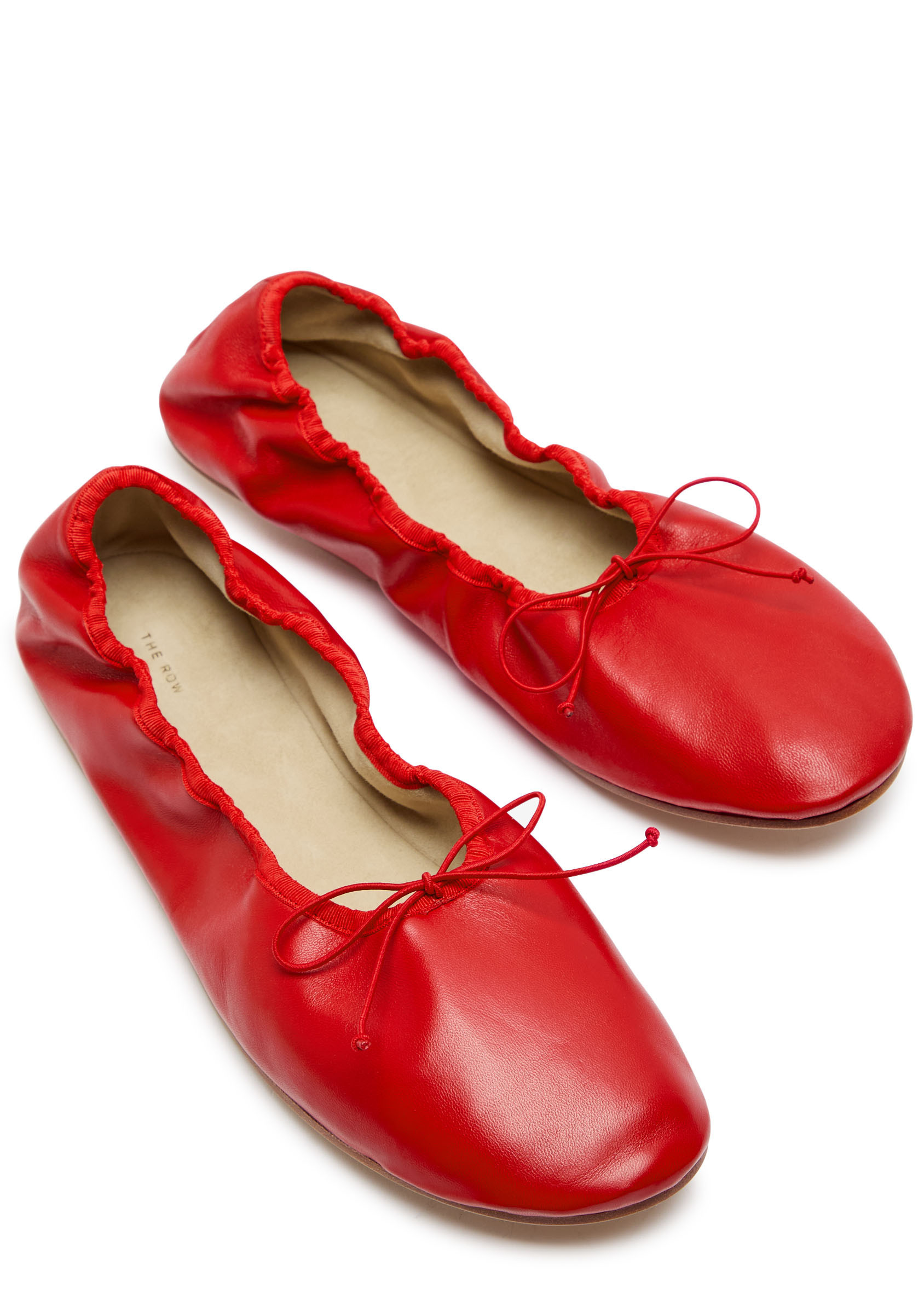 Round leather ballet flats | Harvey Nichols