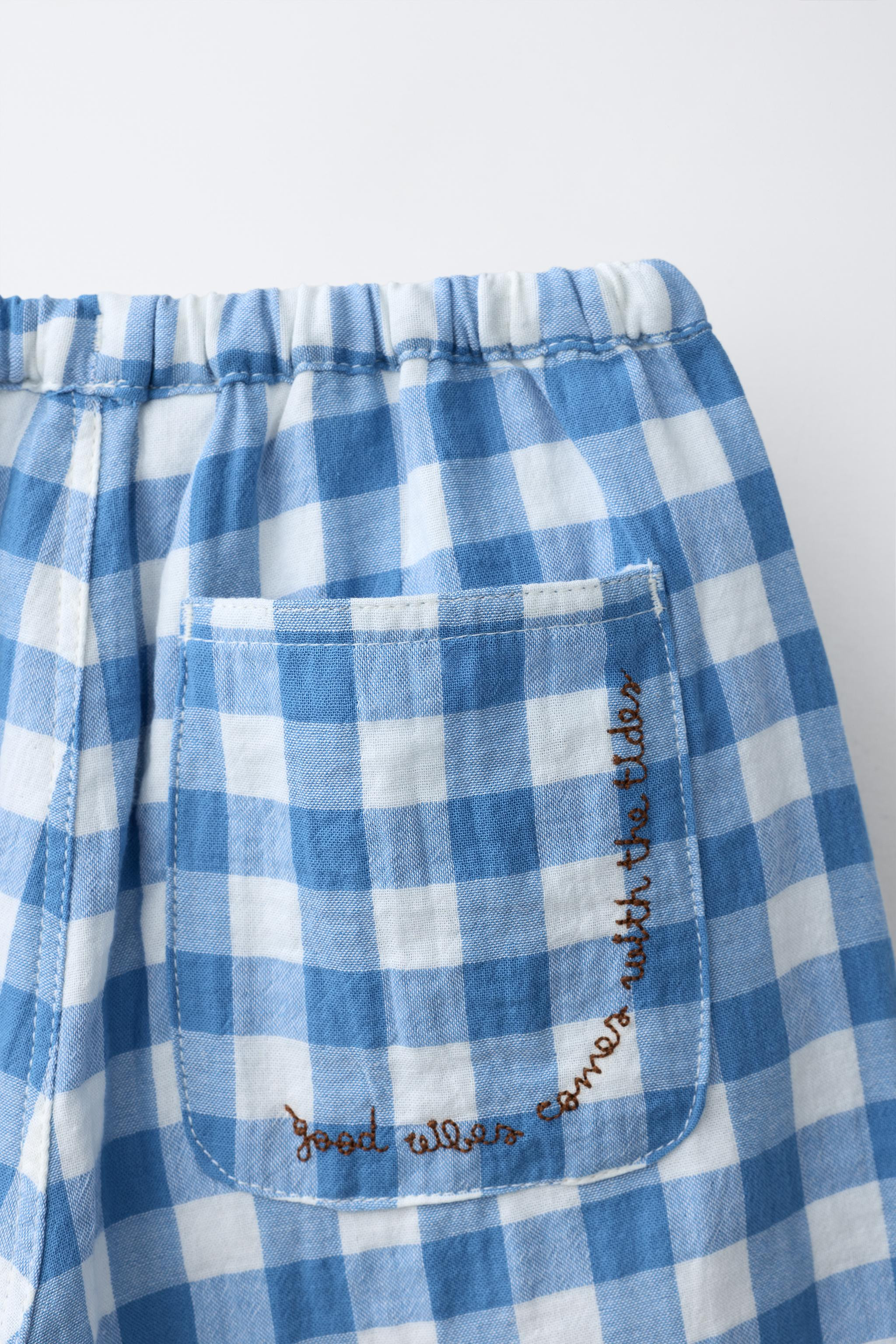 TEXTURED GINGHAM TROUSERS | Zara UK