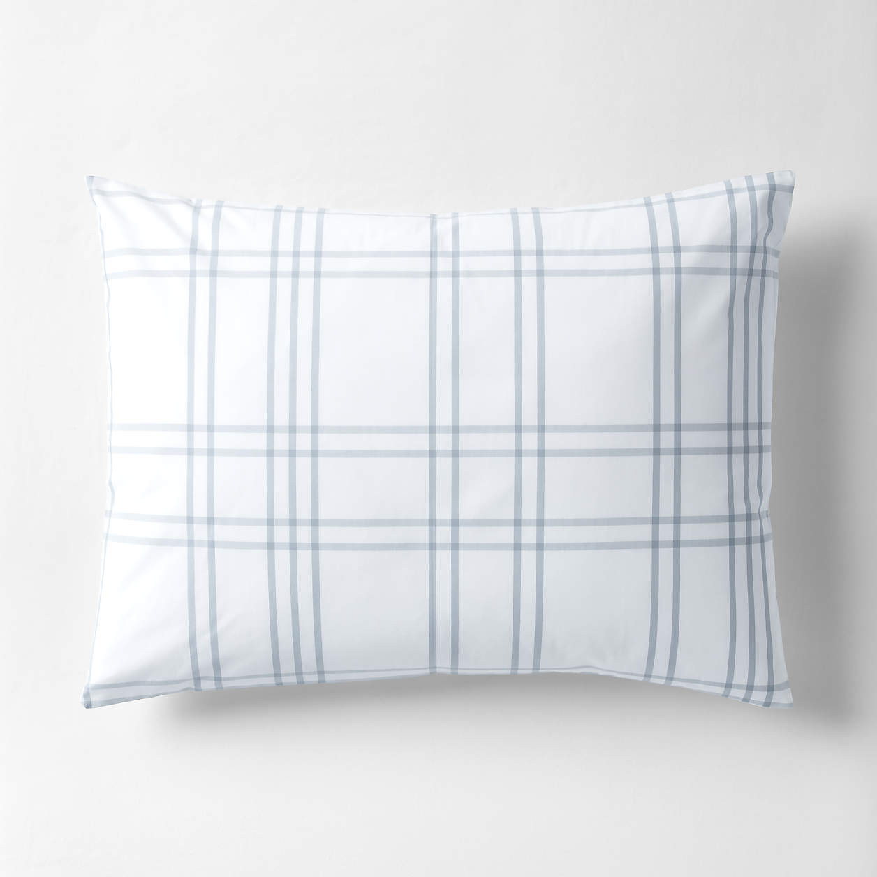 Stax Mist Blue Organic Cotton Kids Pillow Sham + Reviews | Crate & Kids | Crate & Barrel