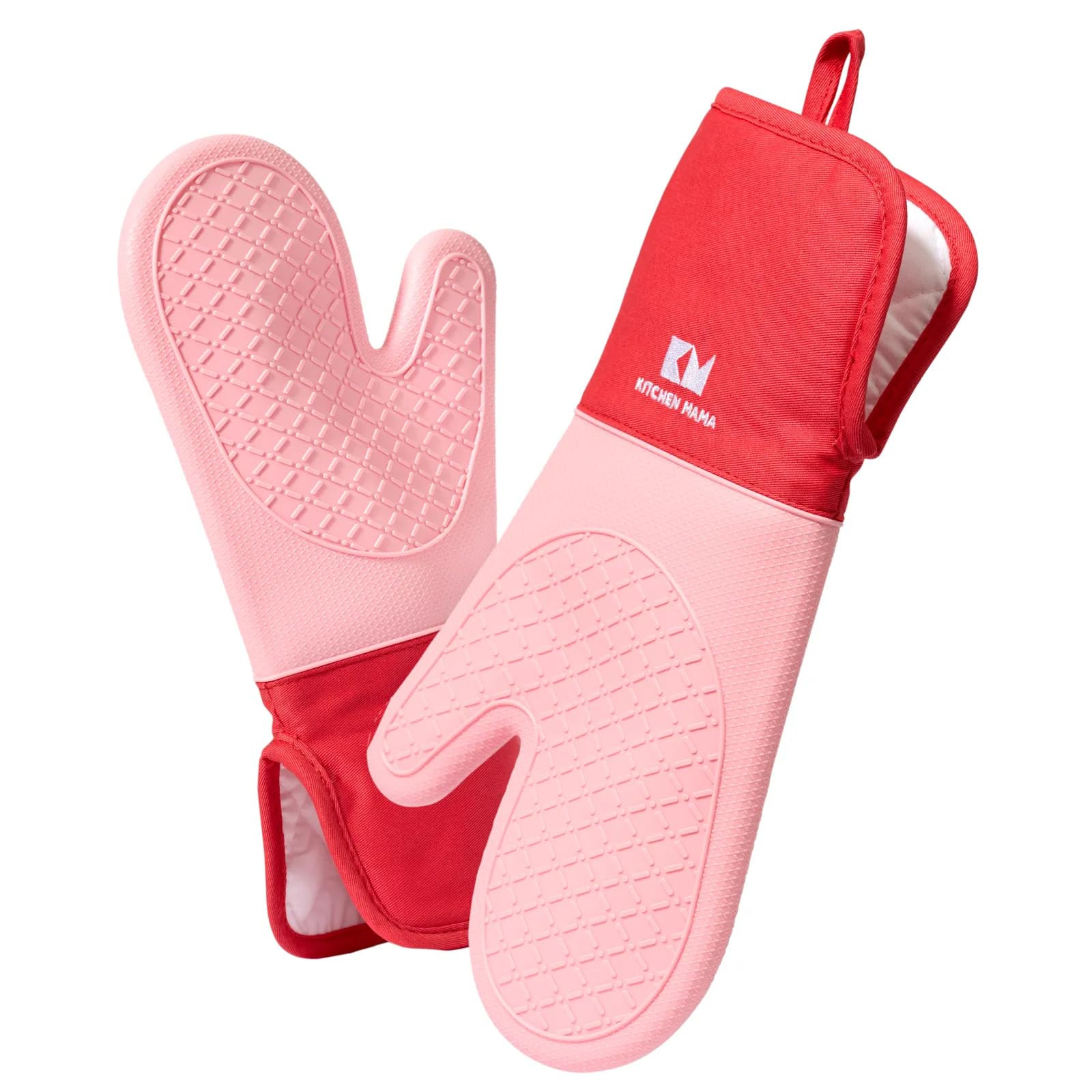 Kitchen Mama UltraShield Silicone Oven Mitts – Heat Resistant, Non-Slip Surface, Durable, Safe,... | Amazon (US)