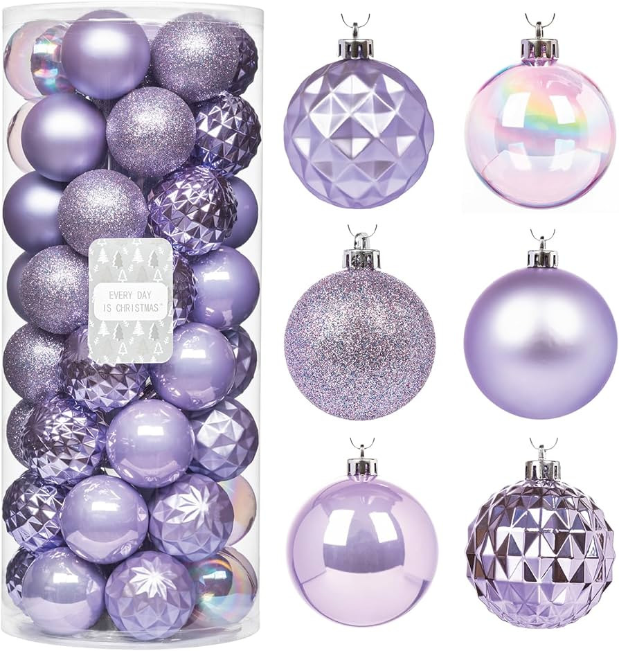 Every Day is Christmas Ornaments, Shatterproof Christmas Tree Ornament Set, Christmas Balls Decor... | Amazon (US)