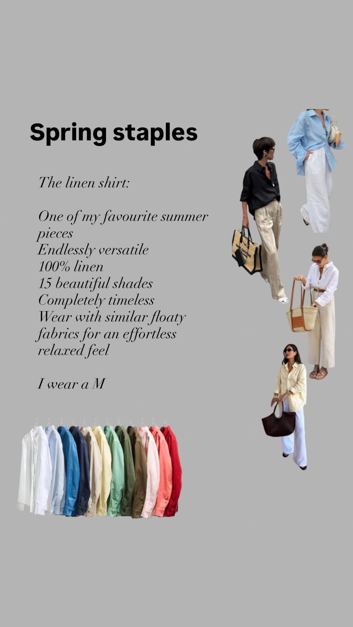 A linen shirt is one of my favourite pieces. Effortless and cool, they just give a relaxed feel to any look. This one comes in 15 beautiful shades in the softest 100% linen. 
I wear a M

#LTKspring #LTKover50style #LTKstyletip