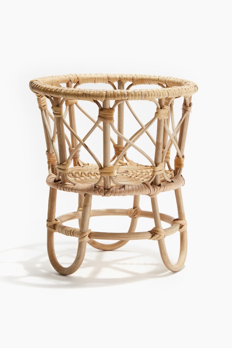 Rattan Plant Pot Stand - Beige - Home All | H&M US | H&M (US + CA)