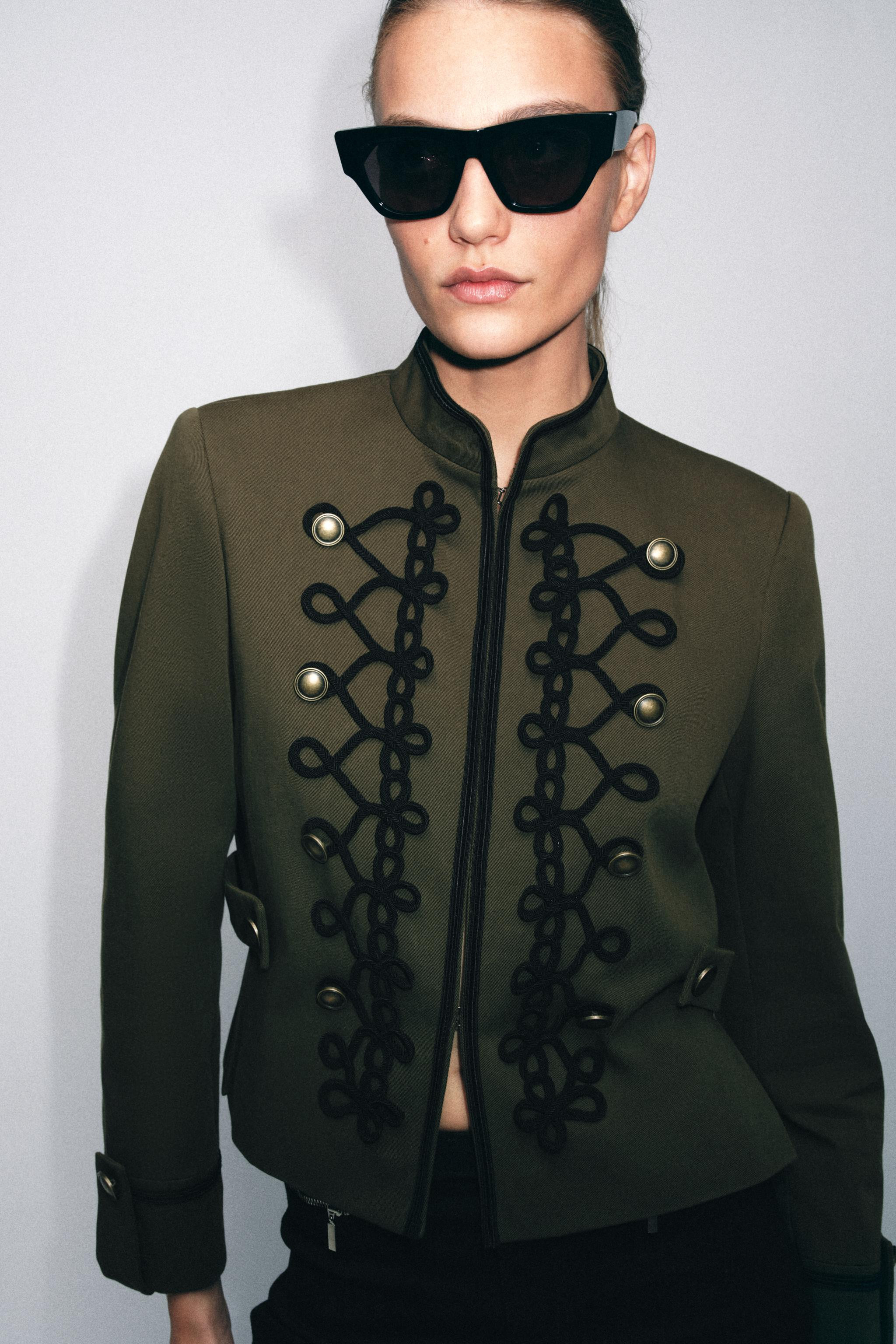 BLAZER WITH EPAULETS AND FIREMAN CLASP | Zara US