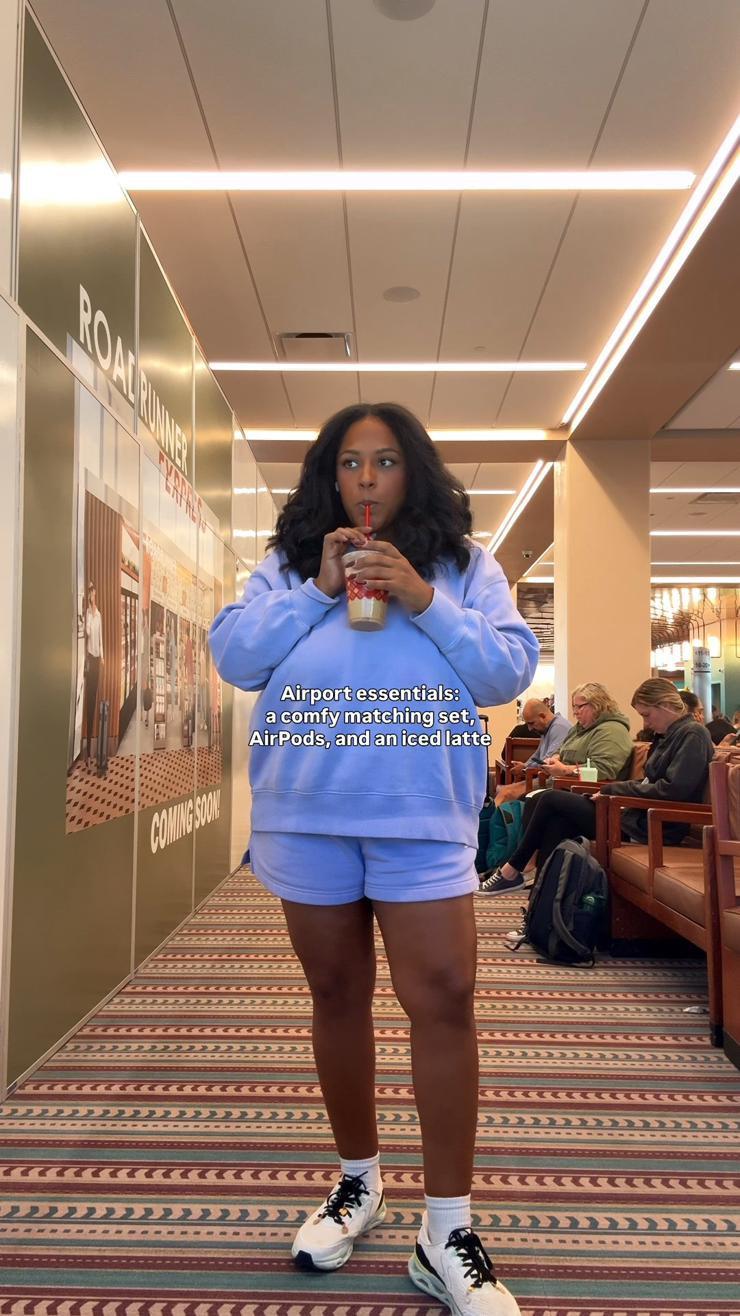 This is by far, my favorite travel outfit, this comfy Nike matching set. I got at Dick’s Sporting Goods. 

#LTKStyleTip #LTKFindsUnder100