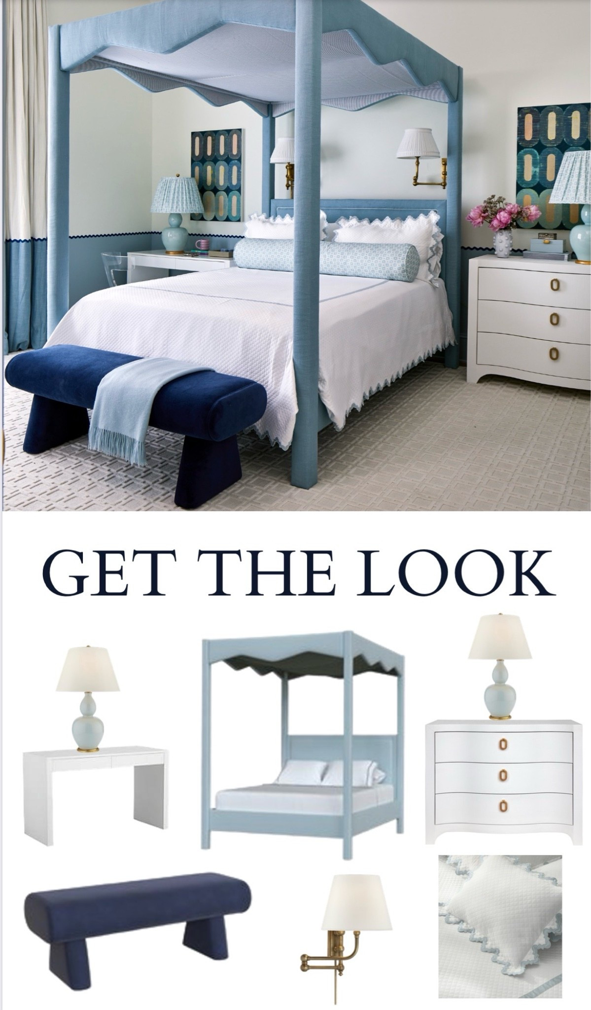 Brentwood bedroom. Bed and bench is coley home!