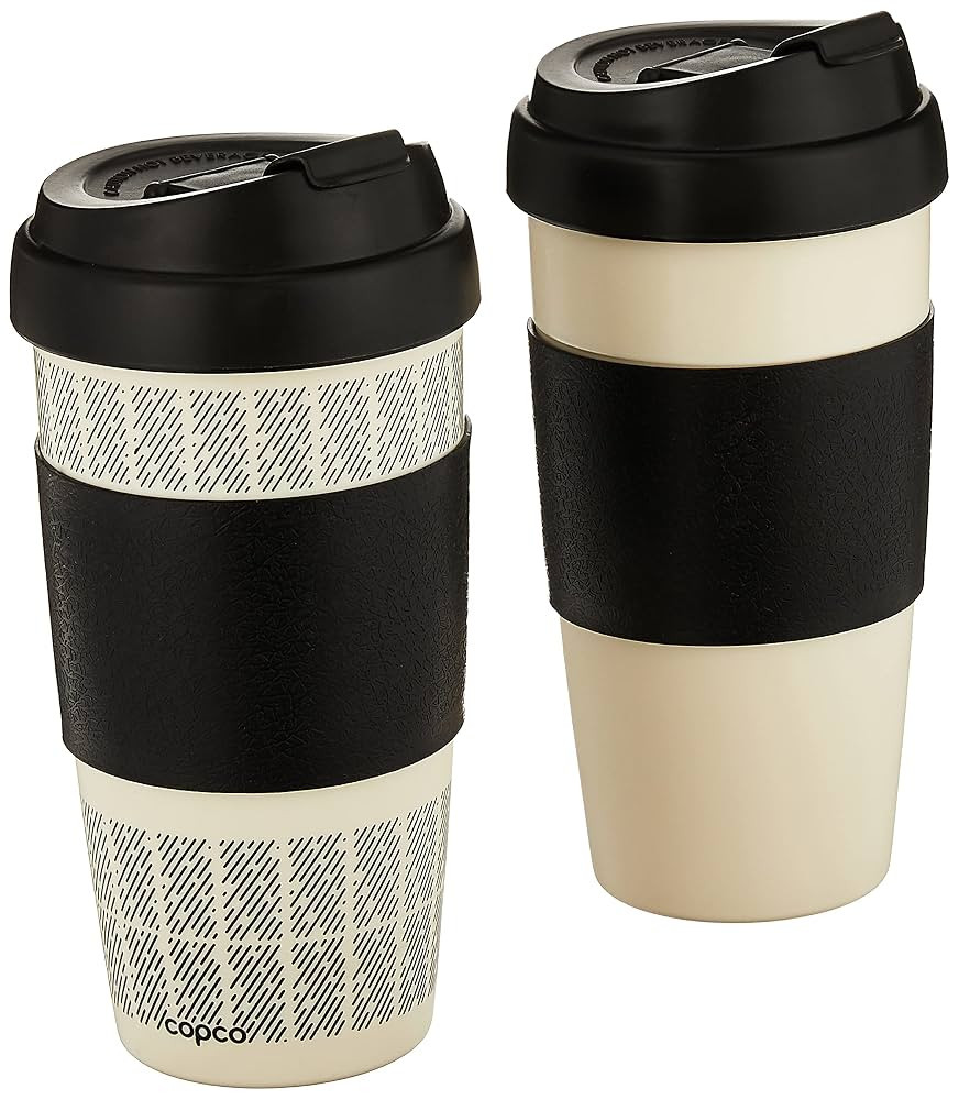Copco 5237160 Reusable, Insulated Double Wall Travel Mugs 16-ounce White/Black , 2 Count ( Pack o... | Amazon (US)