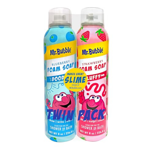 Mr. Bubble Twin Pack Foam Soap - Sculpt and Draw in the Tub; Soft, Moldable, Gentle, Scented Foam (Pack of 2, 8 fl oz Each) | Amazon (US)