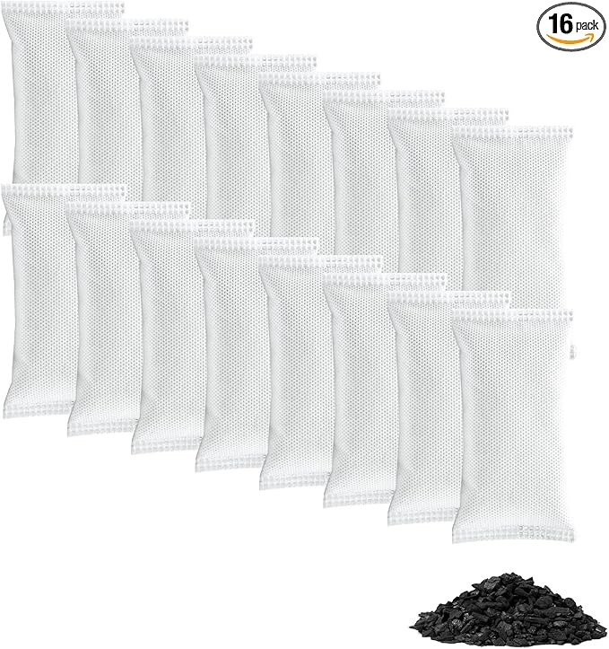 16 Pack Shoe Deodorizer Bags,Activated Charcoal Odor Absorber,Closet Deodorizer Odor Eliminator F... | Amazon (US)