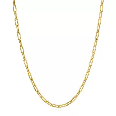 14K Yellow Gold Paperclip Chain Necklace | Sam's Club