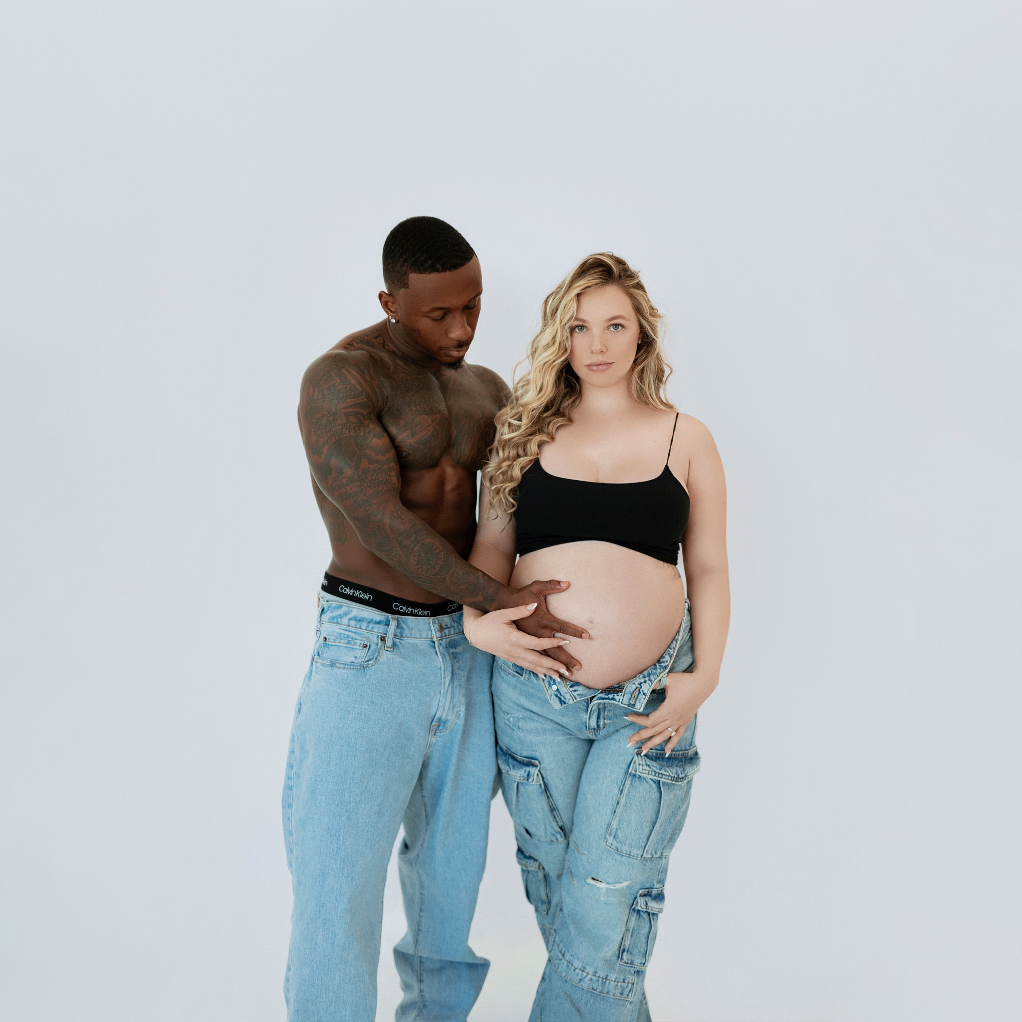 Our Maternity look🖤 I’m wearing size M in top and 7 in jeans! 

#LTKMostLoved #LTKstyletip #LTKbump