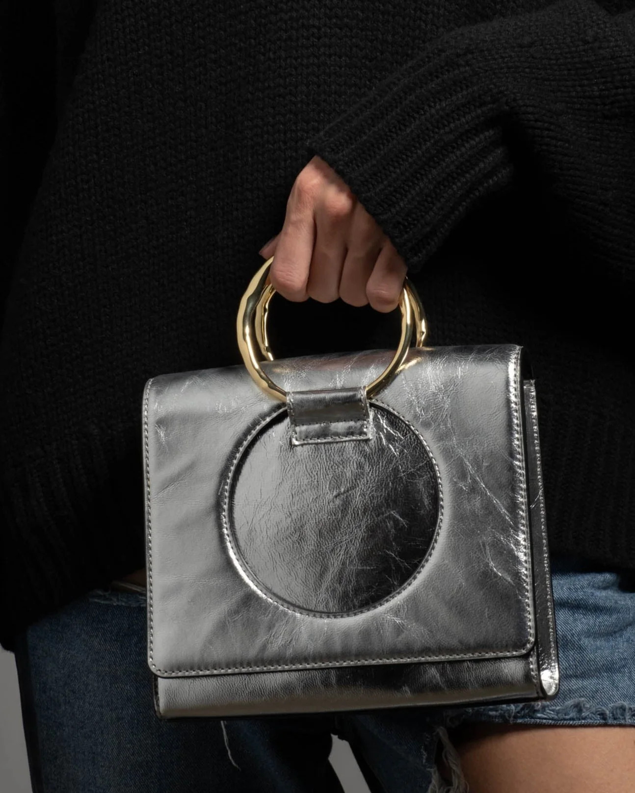 Alexis Bittar The Hunter Convertible Crossbody Bag- in Silver | Statement Jewelry from Alexis Bittar | Alexis Bittar