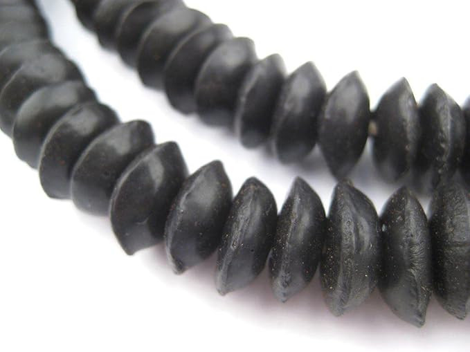 TheBeadChest Ashanti Fair Trade Glass Saucer Beads - African Tribal Ethnic Disk Rondelle Spacers ... | Amazon (US)