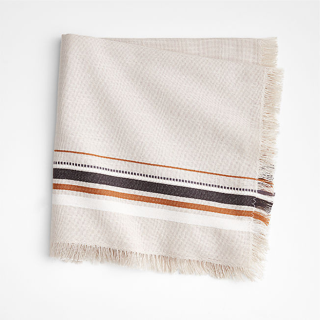 Craft Black and Natural Organic Cotton Napkin + Reviews | Crate & Barrel | Crate & Barrel