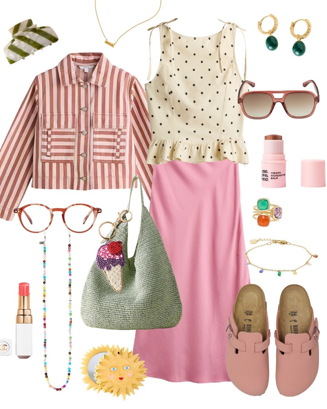 Polka dot top, Satinrock und gestreifte Jacke - perfekter Frühlingslook🥰
#dopaminedressing 

#LTKsummer #LTKdeutschland #LTKspring