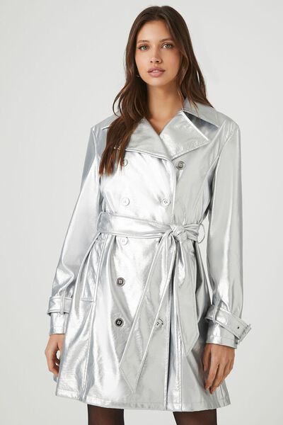 Belted Metallic Trench Coat | Forever 21 | Forever 21 (US)