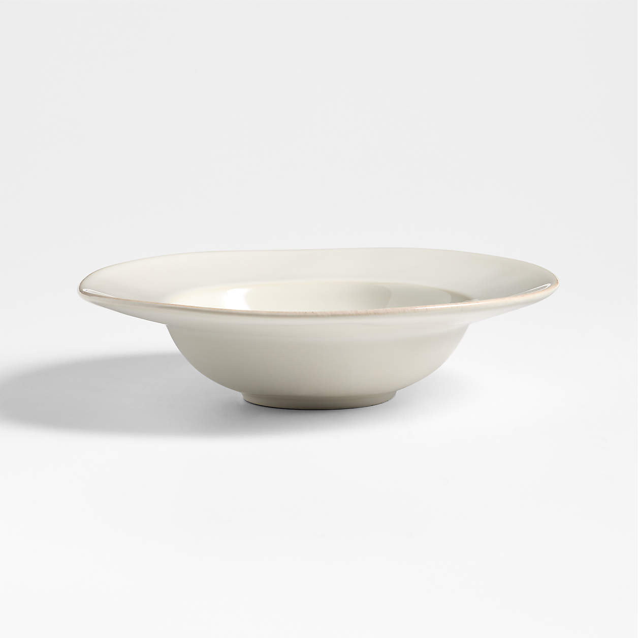 Marin White Stoneware Pasta Bowl | Crate & Barrel | Crate & Barrel