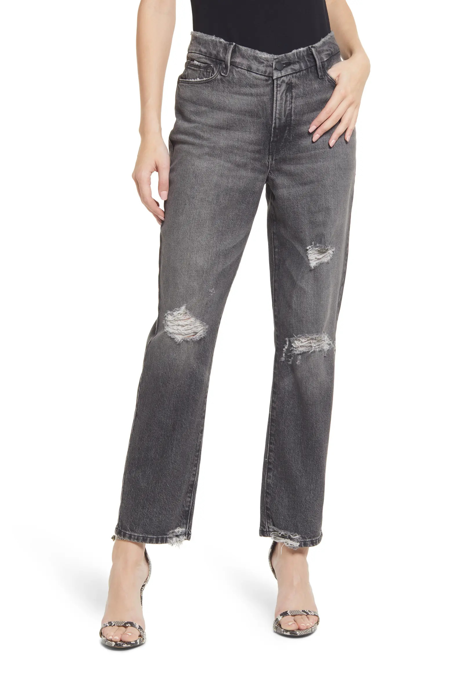 Good American Good Vintage Low Broke Down Flare Jeans | Nordstrom | Nordstrom